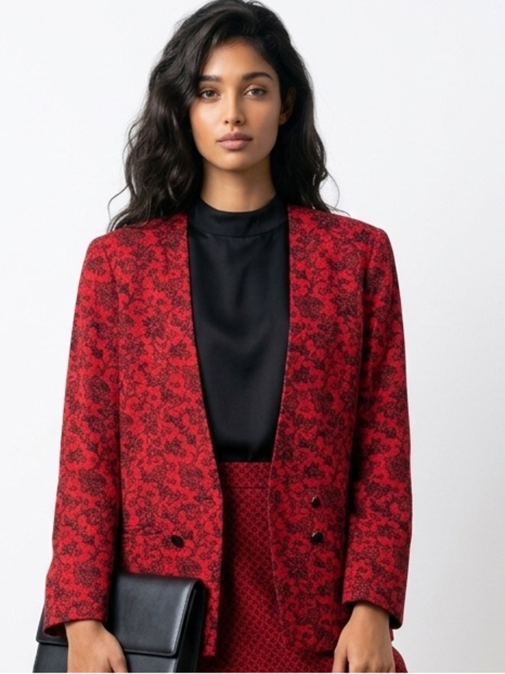 ✨ Pre-Loved Women’s Apostrophe Red & Black Jacket ✨